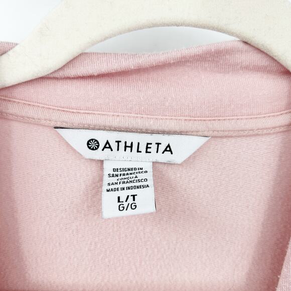 Athleta Womens Fall Athleisure Barbiecore Puruna V-Neck Wrap Sweatshirt Size L - Picture 3 of 6